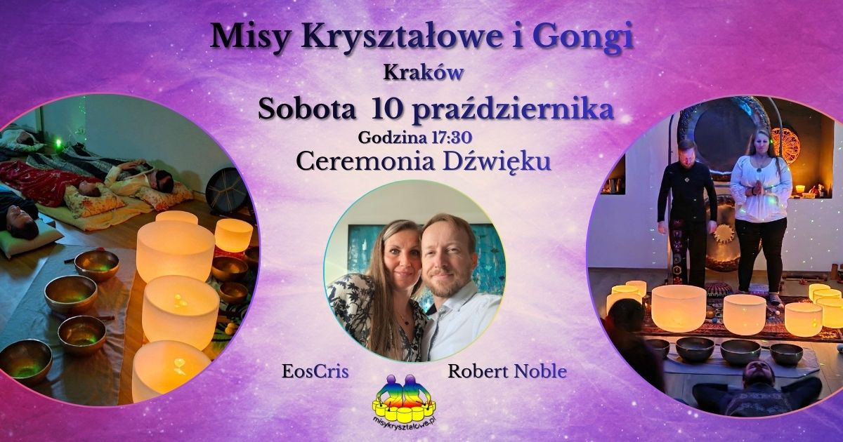 Plakat Ceremonia Dźwięku Kraków 10 października Robert Noble i EosCris